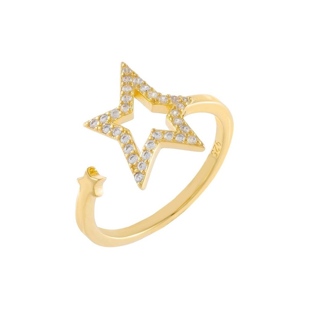 Pavé Open Star Wrap Ring